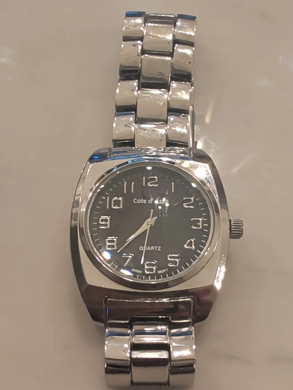 Vintage Cote d’Azur Men’s Quartz Watch – Japan Movement – Silver Tone Bracelet